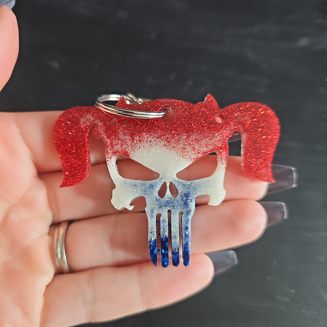 Girl Punisher Keychain