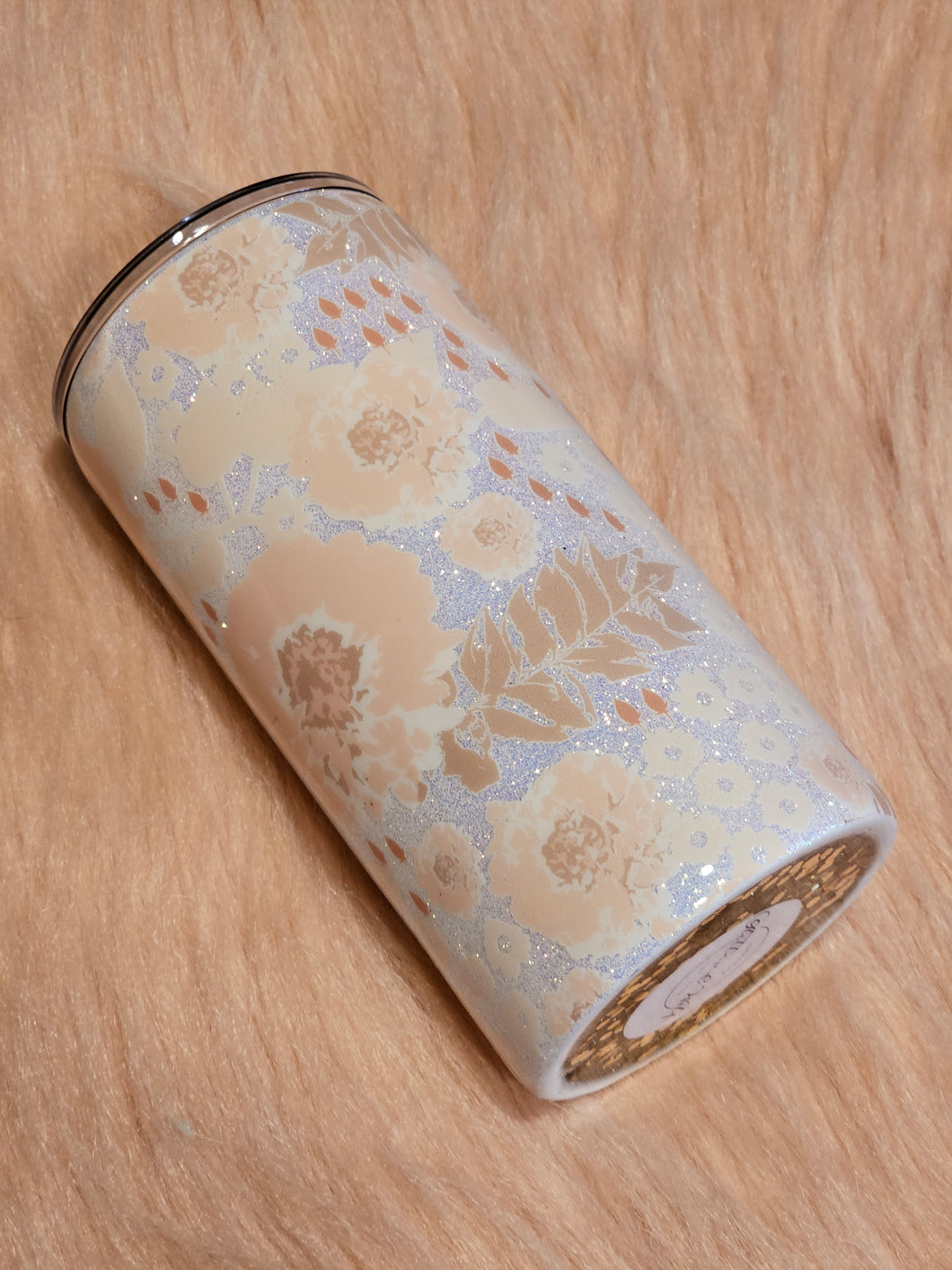 Beige Flower Tumbler