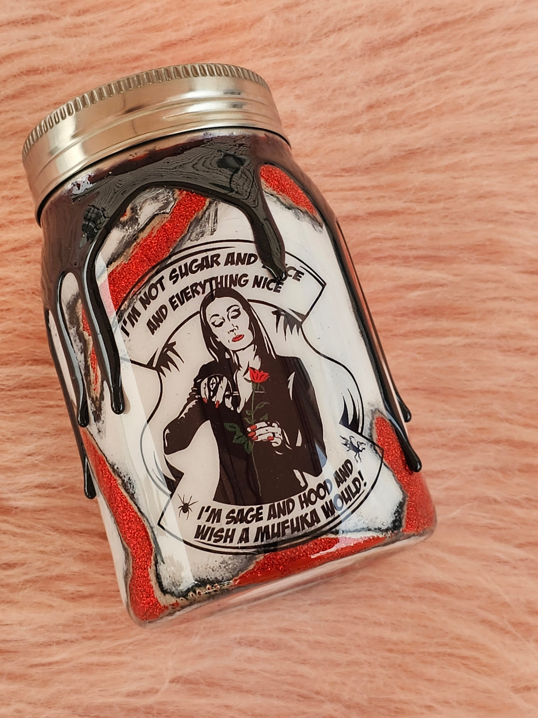 Morticia Mason Jar Tumbler