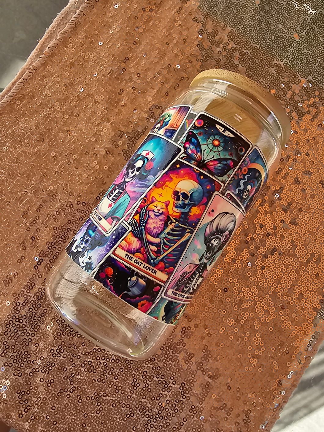 Tarot Card Glass Can