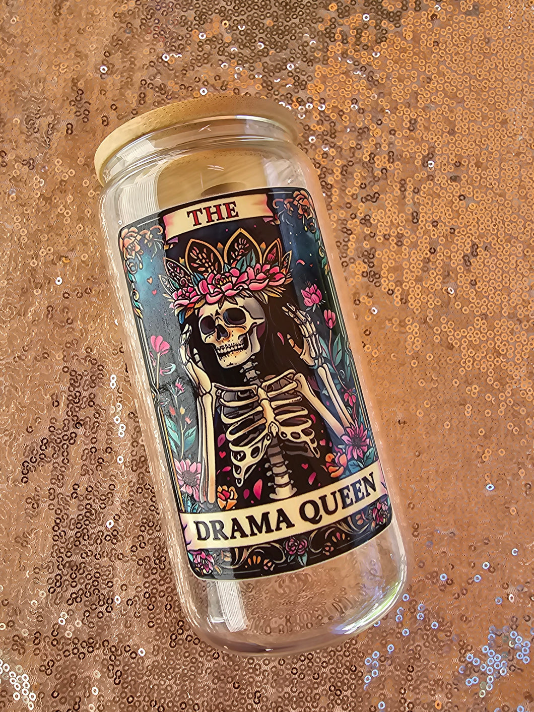 Drama Queen Glass Can