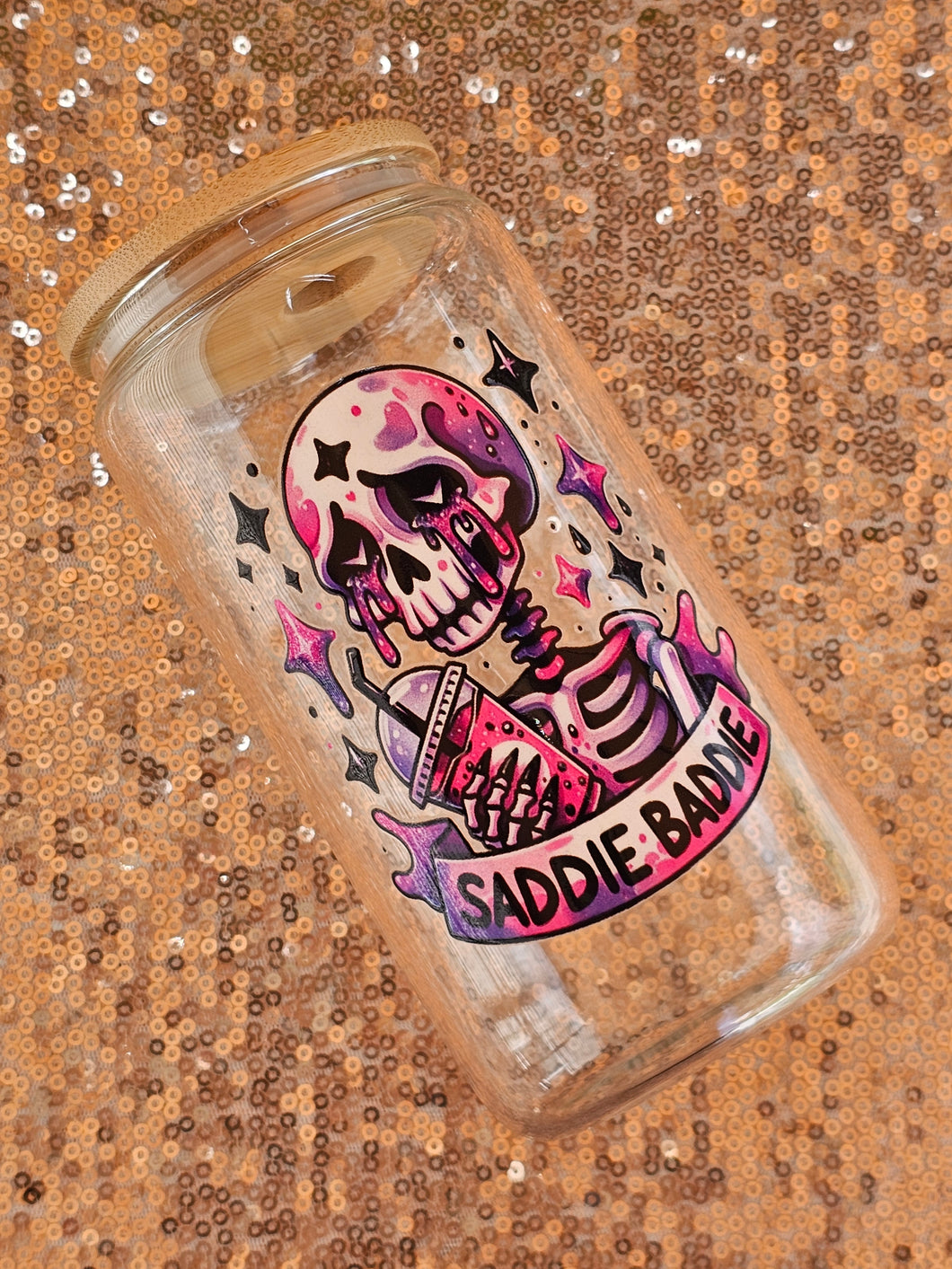 Saddie Baddie Glass Can