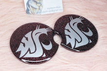 Load image into Gallery viewer, WSU car coasters
