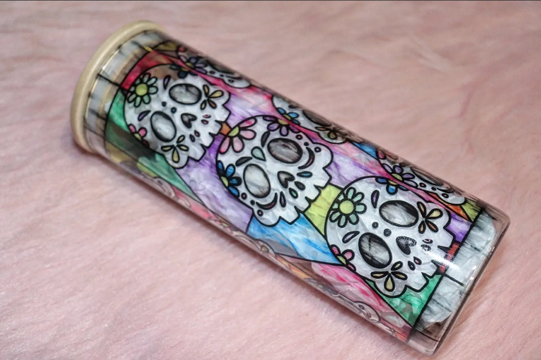 Sugar Skull Glass